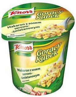 Knorr gorący kubek makaron z sosem serowo-śmietanowym 60g