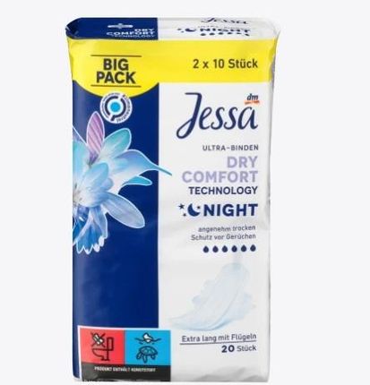 Jessa Dry Comfort Podpaski 20 szt.