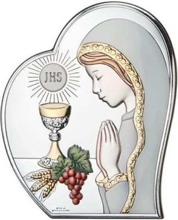 Obrazek srebrny Pamiątka Komunii dla dziewczynki