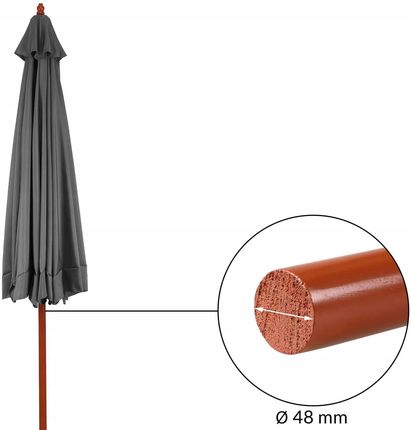 Parasol Drewniany Ø 330cm Duzy Ogrodowy - zdjęcie 2