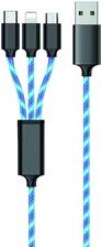 2Go Kabel Usb Usb-A - Usb-C + Microusb Lightning 1.5 M Niebieski (797315)