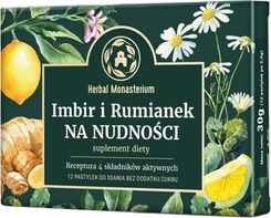 Zdjęcie Herbal Monasterium Imbir I Rumianek Na Nudności 12 Pastylek - Knurów