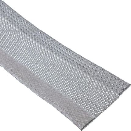 Inline Organizer Inline Cable Wrap Fabric Hose With Hook And Loop Fastener 1M X 25Mm Diameter Grey