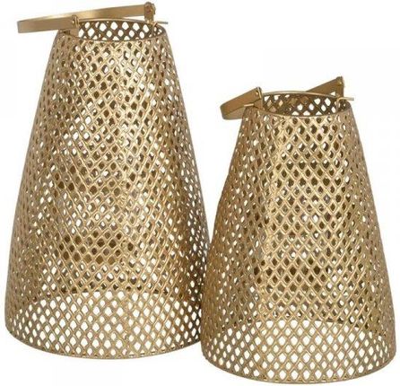Bigbuy Home Lampa Świeczniki Złoty Metal 20X20X31 Cm (2 Sztuk) 62069255