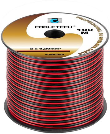 Cabletech Kabel Głośnikowy 0 2Mm Czarno-Czerwony