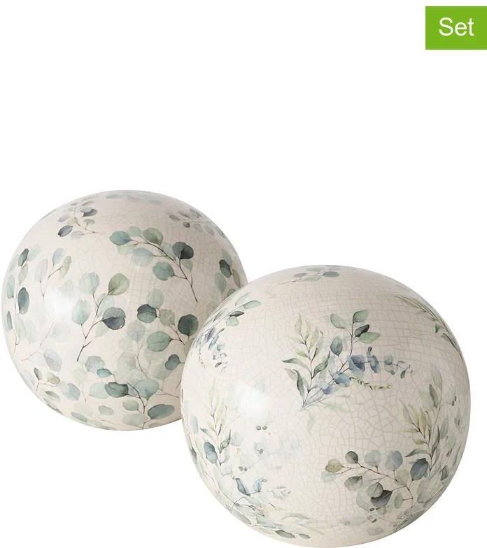 Boltze Figurki Dekoracyjne (2 Szt.) Eukana W Kolorze Kremowo Zielonym