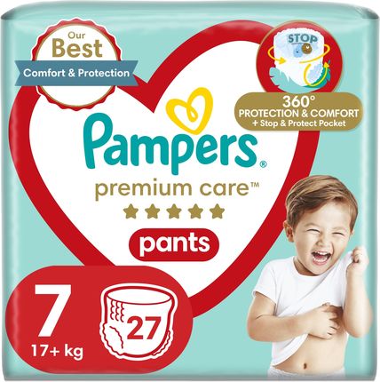 Pampers Premium Care Pieluchomajtki rozmiar 7, 27 szt. 17kg+