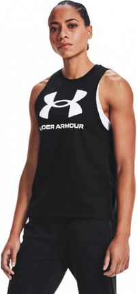 Damski top z nadrukiem UNDER ARMOUR Sportstyle Graphic Tank - czarny