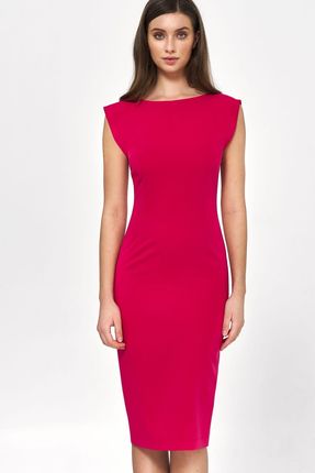 Sukienka Różowa sukienka o ołówkowym fasonie S220 Pink - Nife