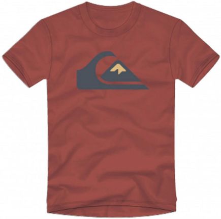 Męski t-shirt z nadrukiem QUIKSILVER Comp Logo - bordowy