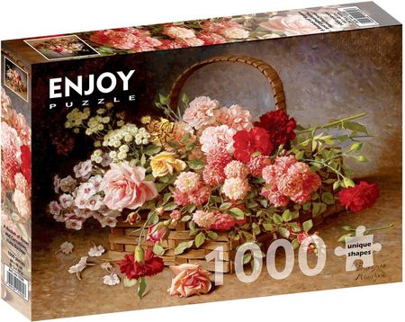 Enjoy Puzzle Kosz Pełen Róż I Goździków Hans Buchner 1000El.