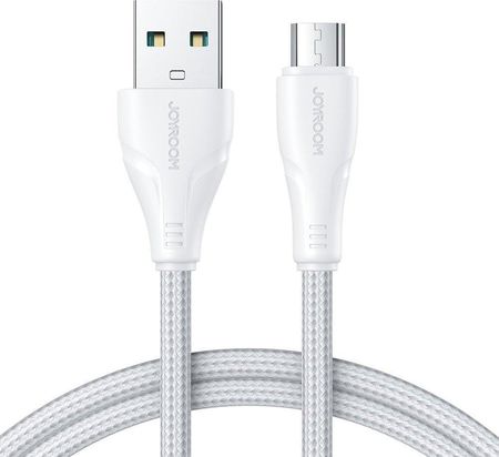 Joyroom Kabel USB kabel USB - micro USB 2.4A Surpass Series do szybkiego ładowania i transferu danych 2 m biały (S-UM018A11)