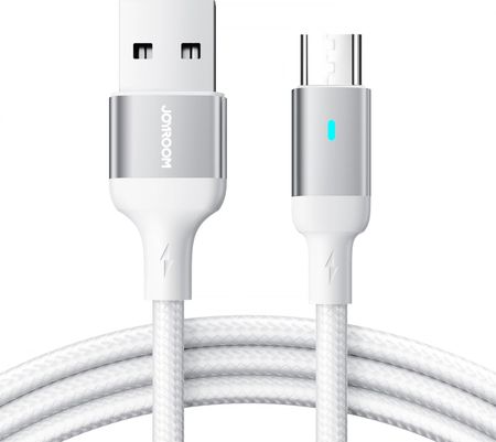 Joyroom Kabel USB kabel USB - micro USB 2.4A do szybkiego ładowania i transferu danych 1,2 m biały (S-UM018A10)