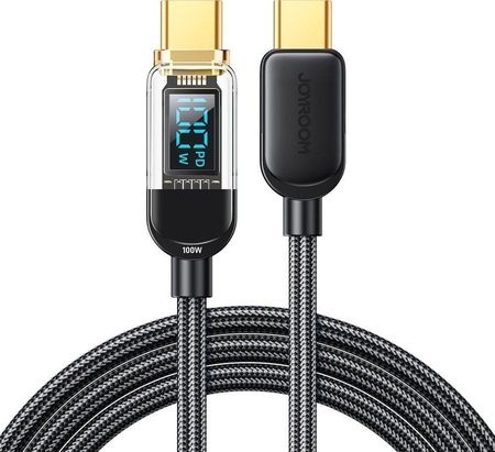 Joyroom Kabel USB kabel USB C USB C 100W do szybkiego ładowania i transferu danych 1,2 m czarny (S-CC100A4)