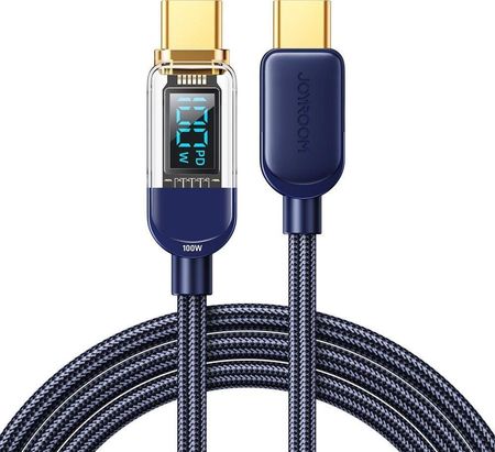 Joyroom Kabel USB kabel USB C USB C 100W do szybkiego ładowania i transferu danych 1,2 m niebieski (S-CC100A4)