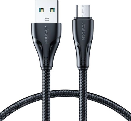 Joyroom Kabel USB kabel USB - micro USB 2.4A Surpass Series do szybkiego ładowania i transferu danych 0,25 m czarny (S-UM018A11)