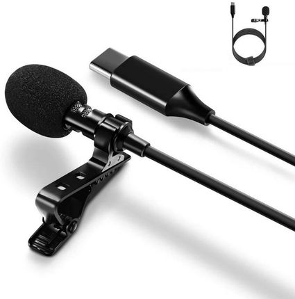 Mikrofon zewnętrzny krawatowy Lavalier JBC-051 do USB-C Typ-C Vlog Podcast YouTube