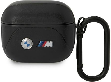 Bmw Airpods 3 Gen Cover Czarny/Black Leather Curved Line