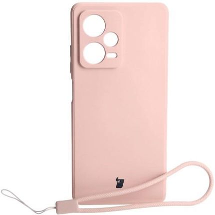 Bizon Etui Case Silicone Sq Do Xiaomi Redmi Note 12 Pro Plus 5G Jasnoróżowe