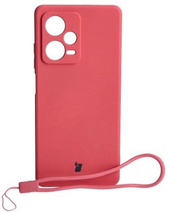 Bizon Etui Case Silicone Sq Do Xiaomi Redmi Note 12 Pro Plus 5G Brudny Róż