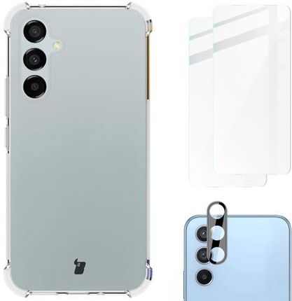 Bizon Etui + 2X Szkło Obiektyw Case Clear Pack Do Samsung Galaxy A54 5G Przezroczyste