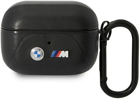 Bmw Bmap22Pvtk Airpods Pro Cover Czarny/Black Leather Curved Line