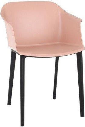 Krzesło Nado różowe plastikowe do biura, domu i do ogrodu