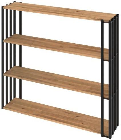 S&W Design Regał Z Metalu I Drewna Dębowego Malaga Loft 92X64 164X20cm ...