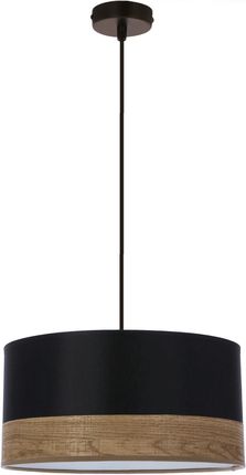 Candellux Porto Lampa Wisząca Czarny 1X60W E27 Abażur Czarny+Brązowy (3117598)