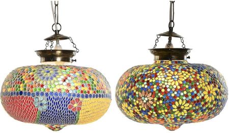 Dkd Home Decor Lampa Sufitowa 32 X 26 Cm Szkło Wielokolorowy 25 W (2 Sztuk) (S3043730)