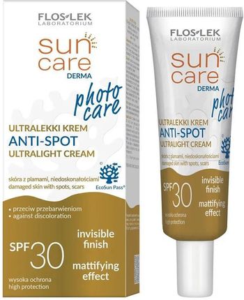 FLOS-LEK Sun Care Derma ANTI-SPOT Ultralekki krem SPF 30, 30 ml