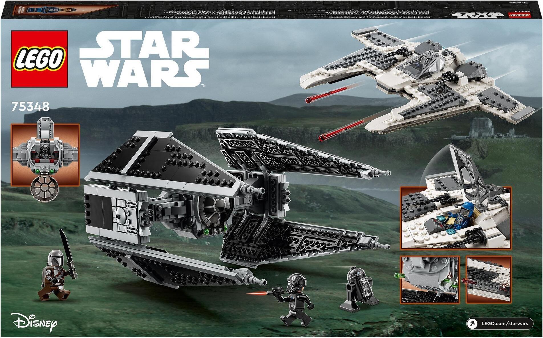LEGO Star Wars 75348 Mandaloriański myśliwiec Fang Fighter kontra TIE ...