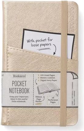 Bookaroo Notatnik Journal Pocket A6 Złoty