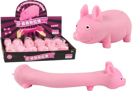 Leantoys Elastyczna Różowa Świnka Gniotek Squishy Zabawka Sensoryczna