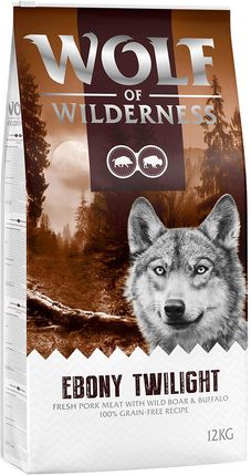 Wolf Of Wilderness Ebony Twilight Dzik I Bawół Bez Zbóż Sucha 12Kg