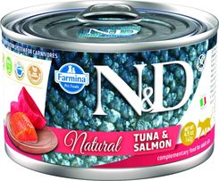 Farmina N&D Cat Natural Salmon & Tuna Mokra Karma Dla Dorosłych Kotów Z Łososiem i Tuńczykiem 140 g