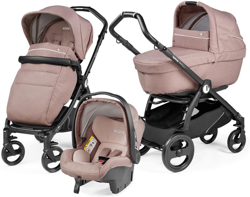 Peg Perego Rózowe Wózek Peg Perego Modularny Book Smart Rosette Głęboko Spacerowy ...