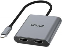 Zdjęcie Unitek Adapter USB Typ-C na 2x HDMI 2.0 4K@60Hz (V1404B) - Złocieniec