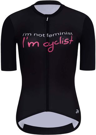 Holokolo Koszulka Kolarska Z Krótkim Rękawem Cyclist Elite Lady Różowy Biały Czarny