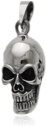 Elegancki oksydowany srebrny wisior wisiorek czaszka czacha skull srebro 925 W0514