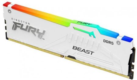 Pamięć RAM Kingston DDR5 Fury Beast RGB 16GB 5200MHz CL36 Biały (KF552C36BWEA16)