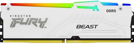 Pamięć RAM Kingston DDR5 Fury Beast RGB 16GB 5600MHz CL36 Biały (KF556C36BWEA16)