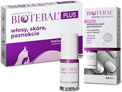 Biotebal Plus 30tabl. + Serum wzmacniające do paznokci 6,6ml