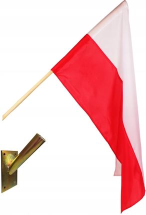 Flaga Polski Pl Uchwyt Na Sciane Z Kijem Do Flag