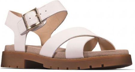 Sandały Clarks Orinoco Strap kolor white leather 26147747