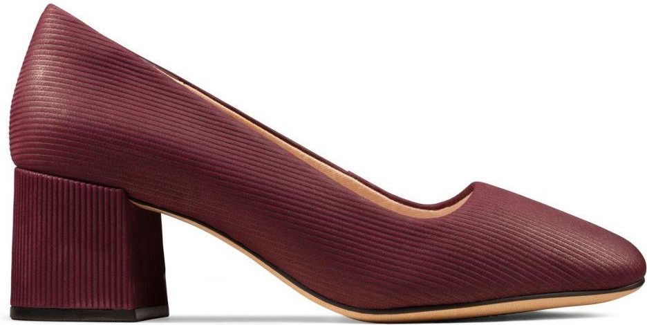 Buty Clarks Sheer Rose kolor burgundy interest 26144085 - Ceny i opinie ...