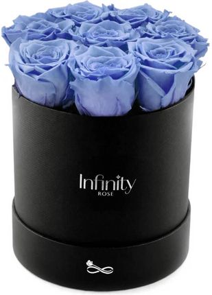 Niebieskie Wieczne Róże W Czarnym Dużym Flower Boxie Infinity Rose