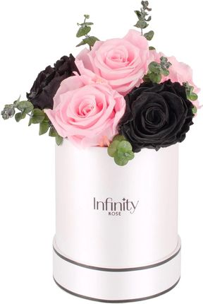 Rose Black Flower Box Infinity Rose Wieczne Róże Z Eukaliptusem
