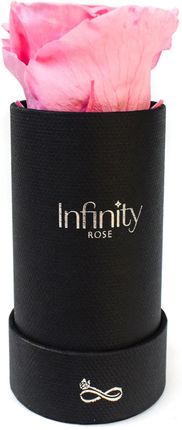 Jasnoróżowa Wieczna Róża Czarny Mini Flower Box Infinity Rose