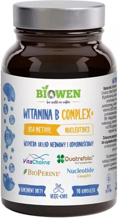 Biowen Witamina B Complex+ Wsparcie Układu Nerwowego I Odpornościowego 90 Kapsułek